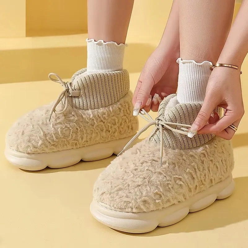 Women's winter couple package with cotton slippers home padded warm anti-slip high-top thick bottom women's home cotton shoes
Women's winter couple package with cotton slippers home padded warm anti-slip high-top thick bottom women's home cotton shoes