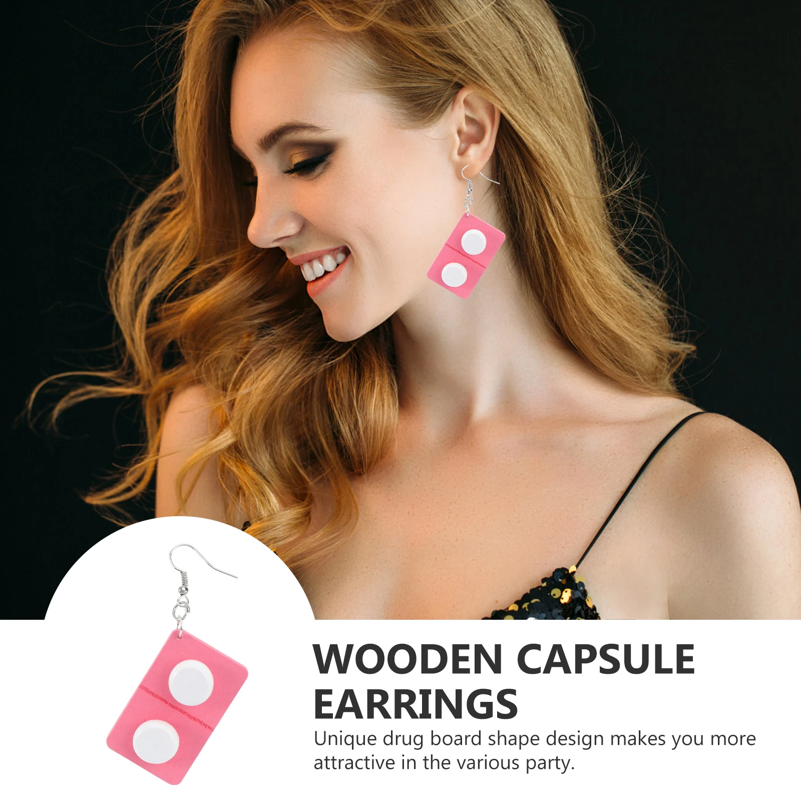 2Pairs Funny Eardrop Wooden Capsule Ear Accessories Unique Design for Daily Wear and Gifts Funny Earbob Medicine Board Eardrop
2Pairs Funny Eardrop Wooden Capsule Ear Accessories Unique Design for Daily Wear and Gifts Funny Earbob Medicine Board Eardrop