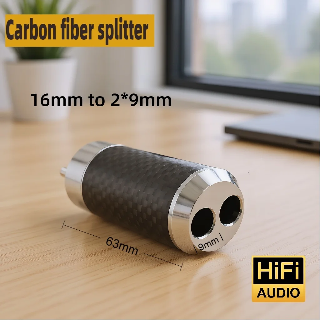 High-end carbon fiber 1-to-2 splitter 16mm to 2*9mm Stainless steel material Audio connection adult DIY kit hifi audio accessory
High-end carbon fiber 1-to-2 splitter 16mm to 2*9mm Stainless steel material Audio connection adult DIY kit hifi audio accessory