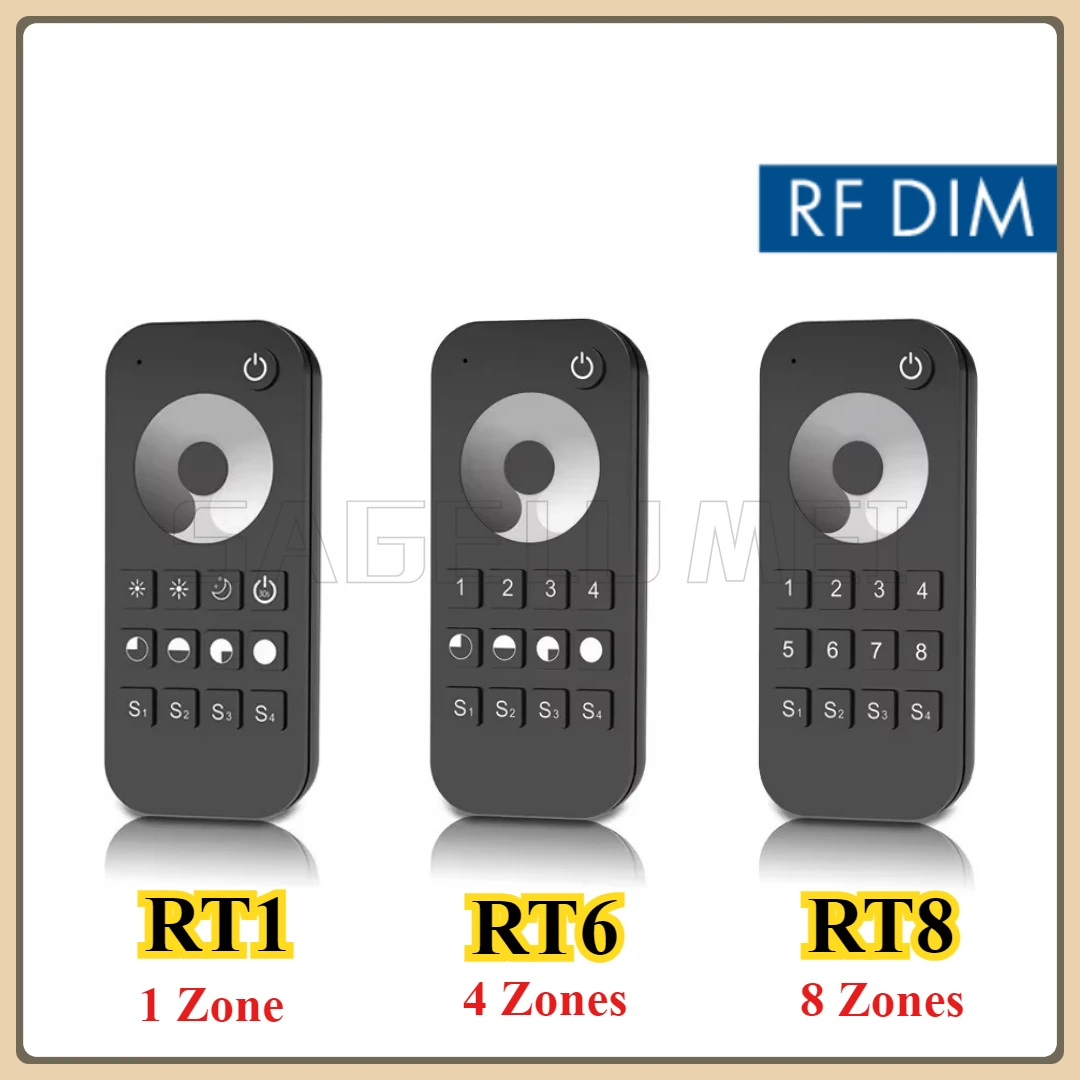 SKYDANCE RT1 RT6 RT8 Dimming Remote Control 1/4/8 Zones Dimming Touch Wheel RF Remote Controller Apply to Single Color RF2.4G
SKYDANCE RT1 RT6 RT8 Dimming Remote Control 1/4/8 Zones Dimming Touch Wheel RF Remote Controller Apply to Single Color RF2.4G