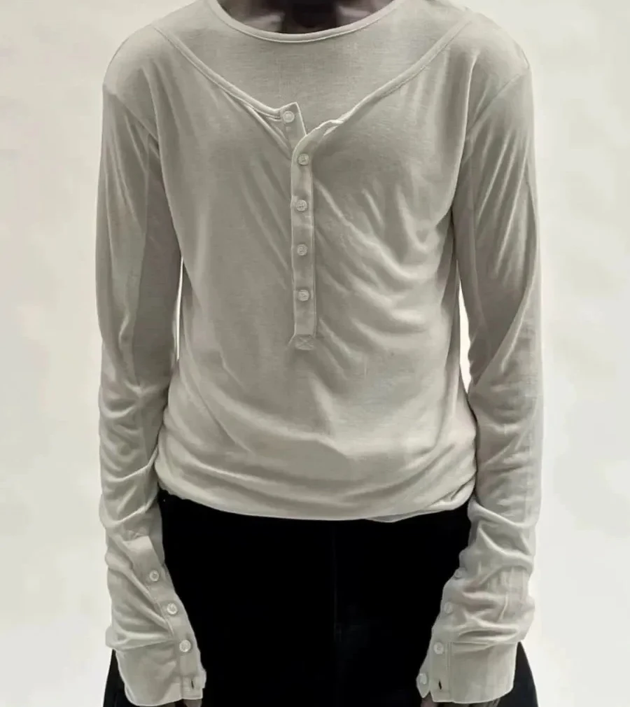 No Faith Studios 24ss Black and White Two-Color Slim-Fit Crew Neck Double Layer Shirt
No Faith Studios 24ss Black and White Two-Color Slim-Fit Crew Neck Double Layer Shirt