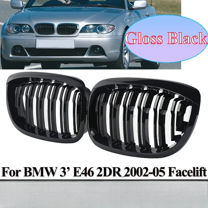 Автомобильная решетка для почек, передний бампер с 2 планками, глянцевая черная гоночная решетка для BMW E46 Coupe 3 серии 325Ci 330Ci LCI 2 двери 2003-2006
Автомобильная решетка для почек, передний бампер с 2 планками, глянцевая черная гоночная решетка для BMW E46 Coupe 3 серии 325Ci 330Ci LCI 2 двери 2003-2006