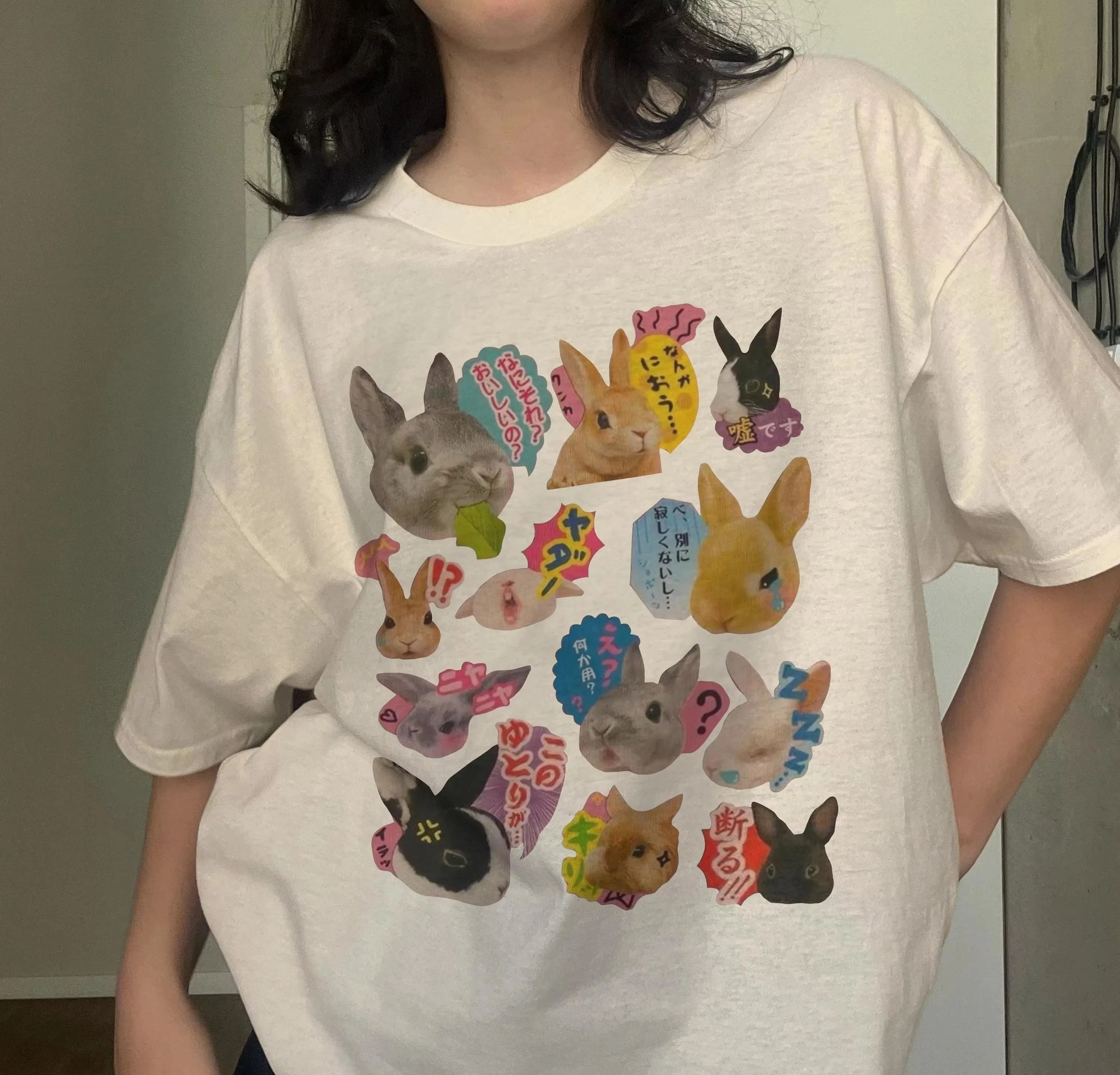 Bunny 90s Harajuku Shirt Japanese Bunny 90s Graphic Tee Shirt Trendy Y2K Vintage T-Shirt Rabbit Y2K TShirt Kawaii Clothes Топ
Bunny 90s Harajuku Shirt Japanese Bunny 90s Graphic Tee Shirt Trendy Y2K Vintage T-Shirt Rabbit Y2K TShirt Kawaii Clothes Топ