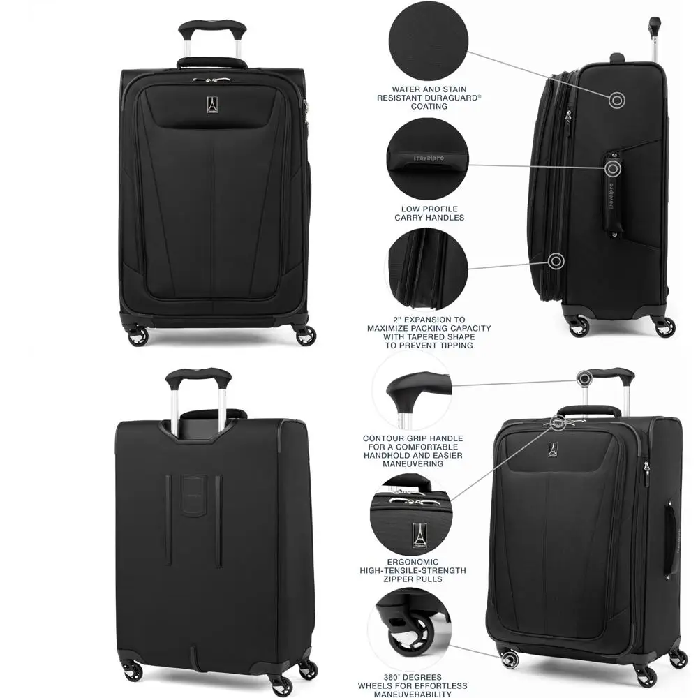 Легкий расширяемый спиннерный чемодан, 4-колесный чемодан для мужчин и женщин, черный, идеально подходит для проверки путешествий
Легкий расширяемый спиннерный чемодан, 4-колесный чемодан для мужчин и женщин, черный, идеально подходит для проверки путешествий