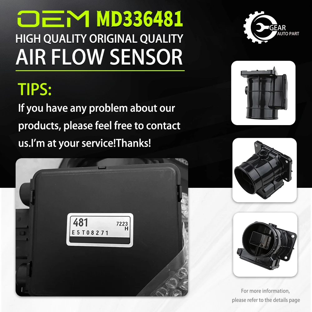 High Quality Mass Air Flow Sensor Meter MAF E5T08271 MD336481 New For Mitsubishi Carisma Galant Lancer Car Accessories
High Quality Mass Air Flow Sensor Meter MAF E5T08271 MD336481 New For Mitsubishi Carisma Galant Lancer Car Accessories