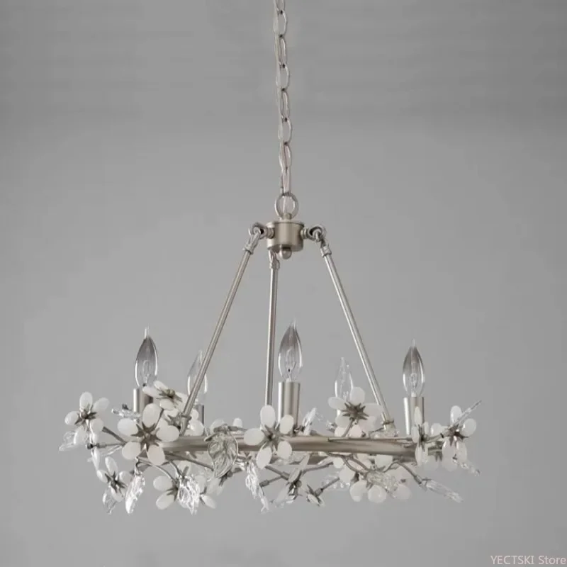 GHJUYIOL Light luxury American countryside circular flower crystal living room chandelier French romantic bedroom dining room pr
GHJUYIOL Light luxury American countryside circular flower crystal living room chandelier French romantic bedroom dining room pr