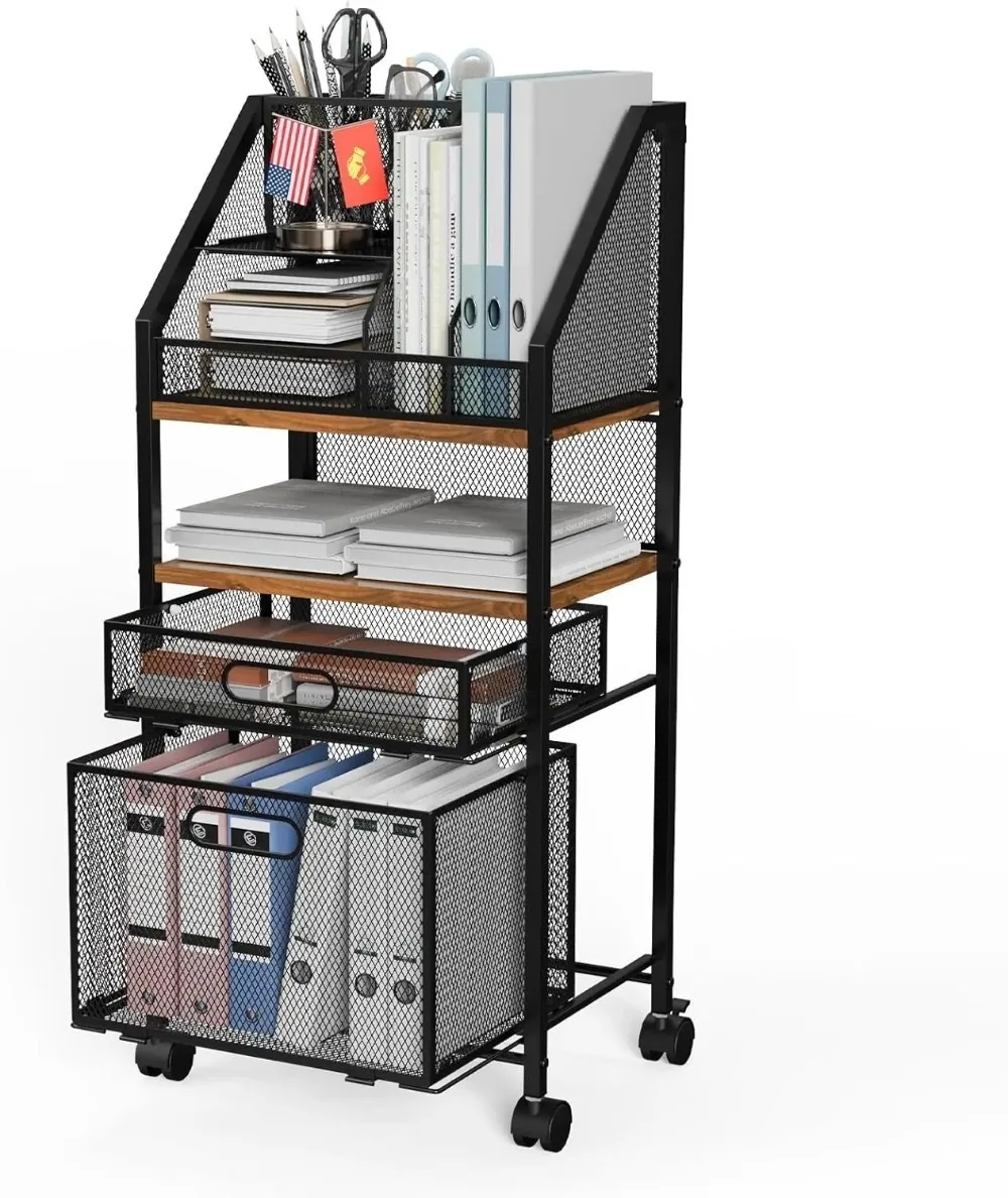 Rolling File Cart with 2 Drawers Metal Moving Storage Cart with Lockable Wheels Wood&Mesh Rolling File Organizer Filing Cabinets
Rolling File Cart with 2 Drawers Metal Moving Storage Cart with Lockable Wheels Wood&Mesh Rolling File Organizer Filing Cabinets