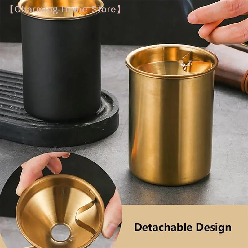 【M】Creative Stainless Steel Ashtray Funnel With Cover Anti-Fly And Anti-Fall For Household And Car Use
【M】Creative Stainless Steel Ashtray Funnel With Cover Anti-Fly And Anti-Fall For Household And Car Use