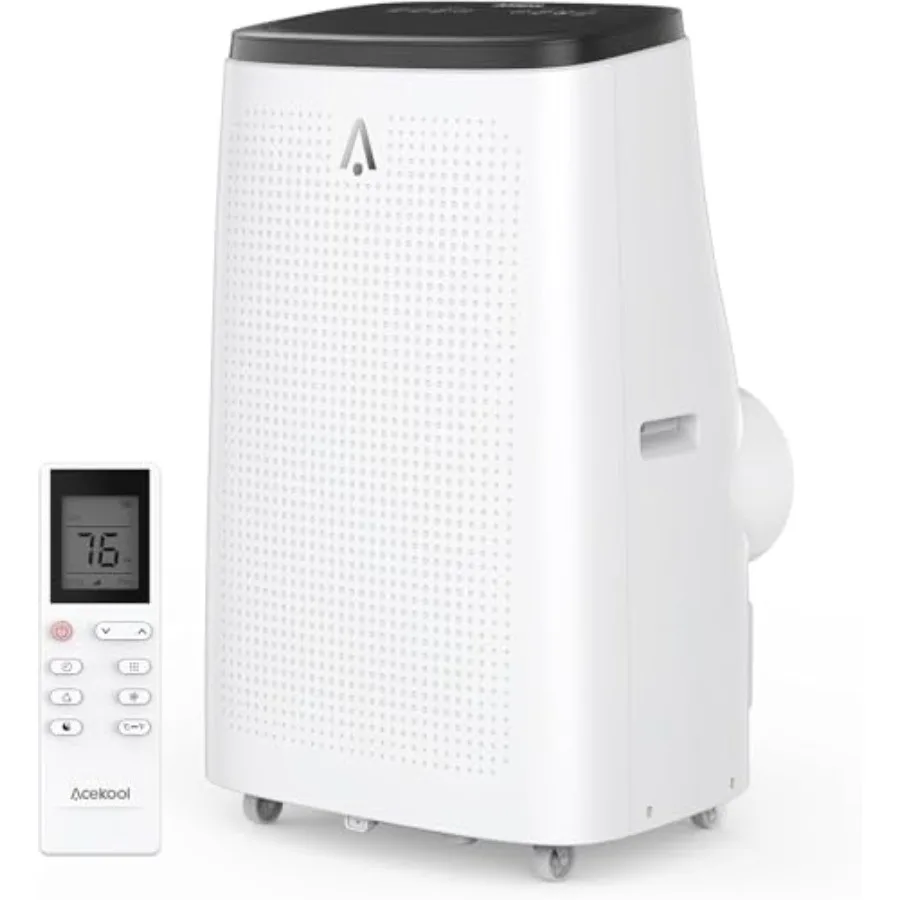 Portable air conditioner for rooms up to 750 sq. ft, stainless steel finish, white, 14, 000 BTU fast cooling in 10 mins with sm
Portable air conditioner for rooms up to 750 sq. ft, stainless steel finish, white, 14, 000 BTU fast cooling in 10 mins with sm