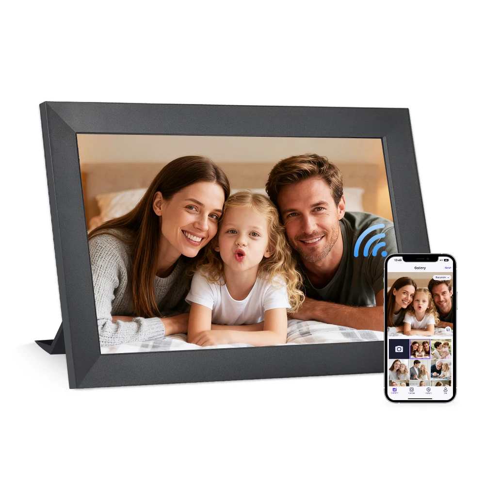 10.1 Inch IPS LCD Touch Screen 32GB Auto-Rotate Share Moments Instantly Via Free App Anywhere Smart WiFi Digital Picture Frame
10.1 Inch IPS LCD Touch Screen 32GB Auto-Rotate Share Moments Instantly Via Free App Anywhere Smart WiFi Digital Picture Frame