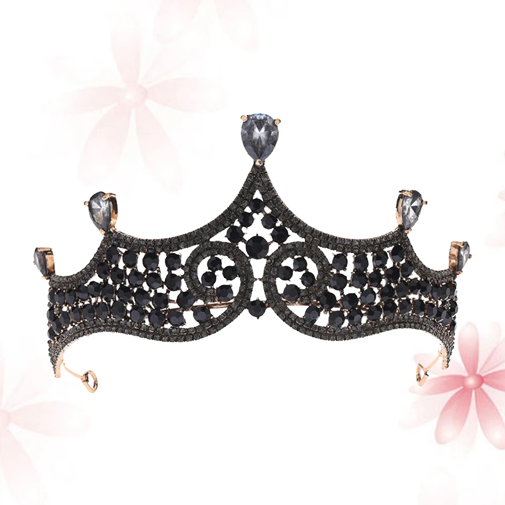 Bridal Rhinestone Crown Women Rhinestone Classic Crown Wedding Hair Accessories Black Elegant Retro Large Size
Bridal Rhinestone Crown Women Rhinestone Classic Crown Wedding Hair Accessories Black Elegant Retro Large Size