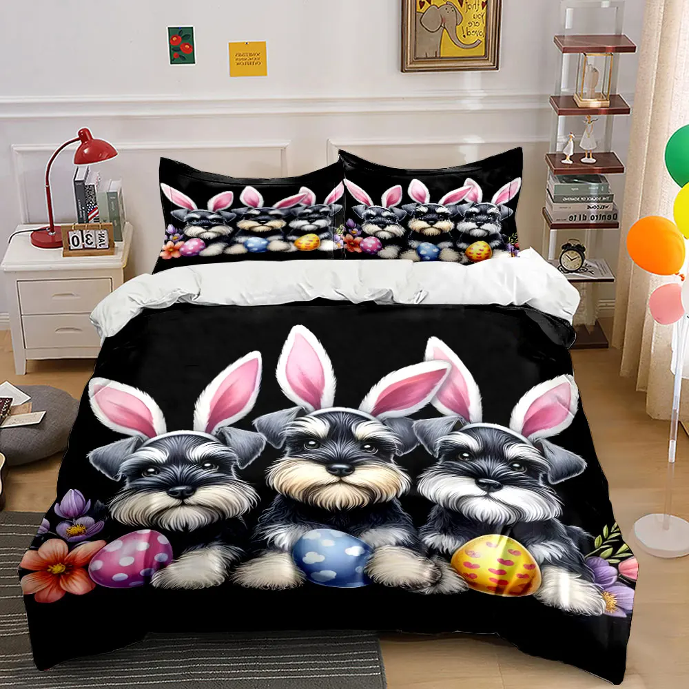 "Cartoon Dog Easter Decoration Set" Multiple sizes kid's and adults' bedroom Exquisite 3PC bedding set, gift
"Cartoon Dog Easter Decoration Set" Multiple sizes kid's and adults' bedroom Exquisite 3PC bedding set, gift