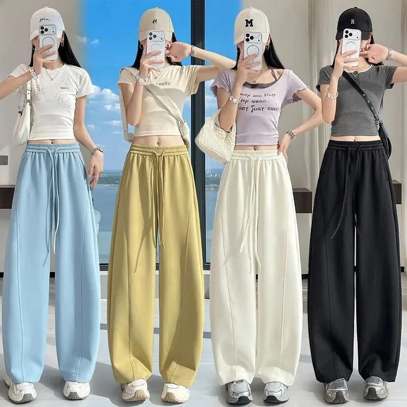 Summer Women High Waist Machete Sports Pantalons Lady Large Size 4XL Straight Leg Trousers Spring Female Ice Silk Wide-leg Pants
Summer Women High Waist Machete Sports Pantalons Lady Large Size 4XL Straight Leg Trousers Spring Female Ice Silk Wide-leg Pants