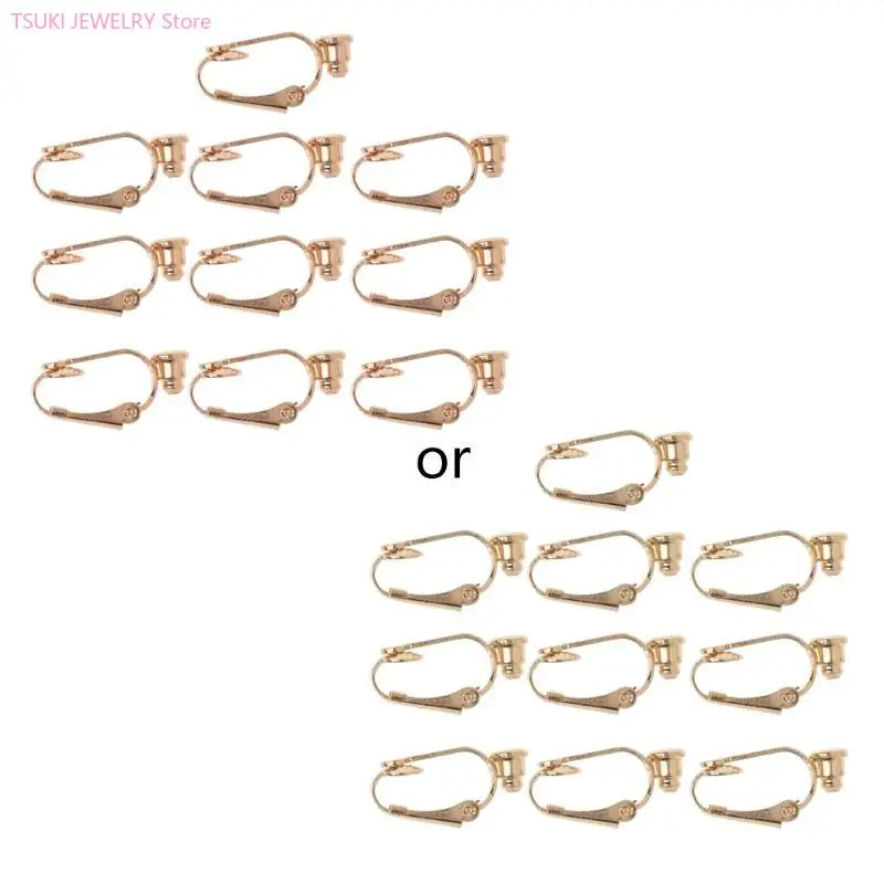 62KE 10 Pcs Clip On Hoop Earring Converters No-pierced Turn Any Into A Clip-On
62KE 10 Pcs Clip On Hoop Earring Converters No-pierced Turn Any Into A Clip-On