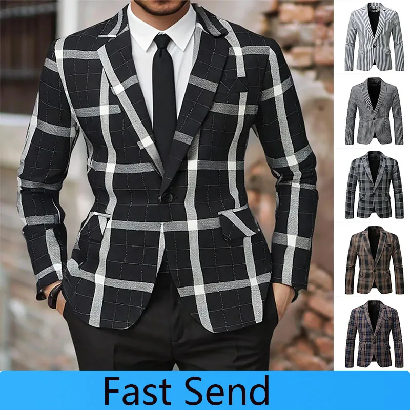Men Blazer Coat Slim Suit Business Suits Wedding Party Suits For Men Long Sleeve Daily Jackets
Men Blazer Coat Slim Suit Business Suits Wedding Party Suits For Men Long Sleeve Daily Jackets
