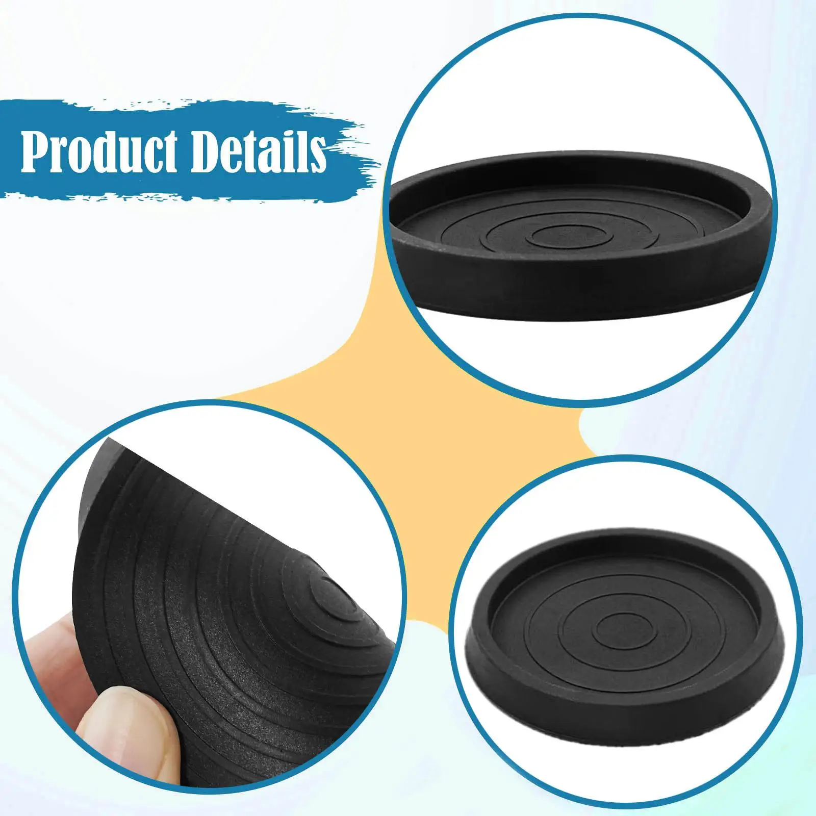 Portable Furniture Caster Cups Round Rubber Non Skid Pads Foot Stoppers for Chair Bed Table Legs
Portable Furniture Caster Cups Round Rubber Non Skid Pads Foot Stoppers for Chair Bed Table Legs