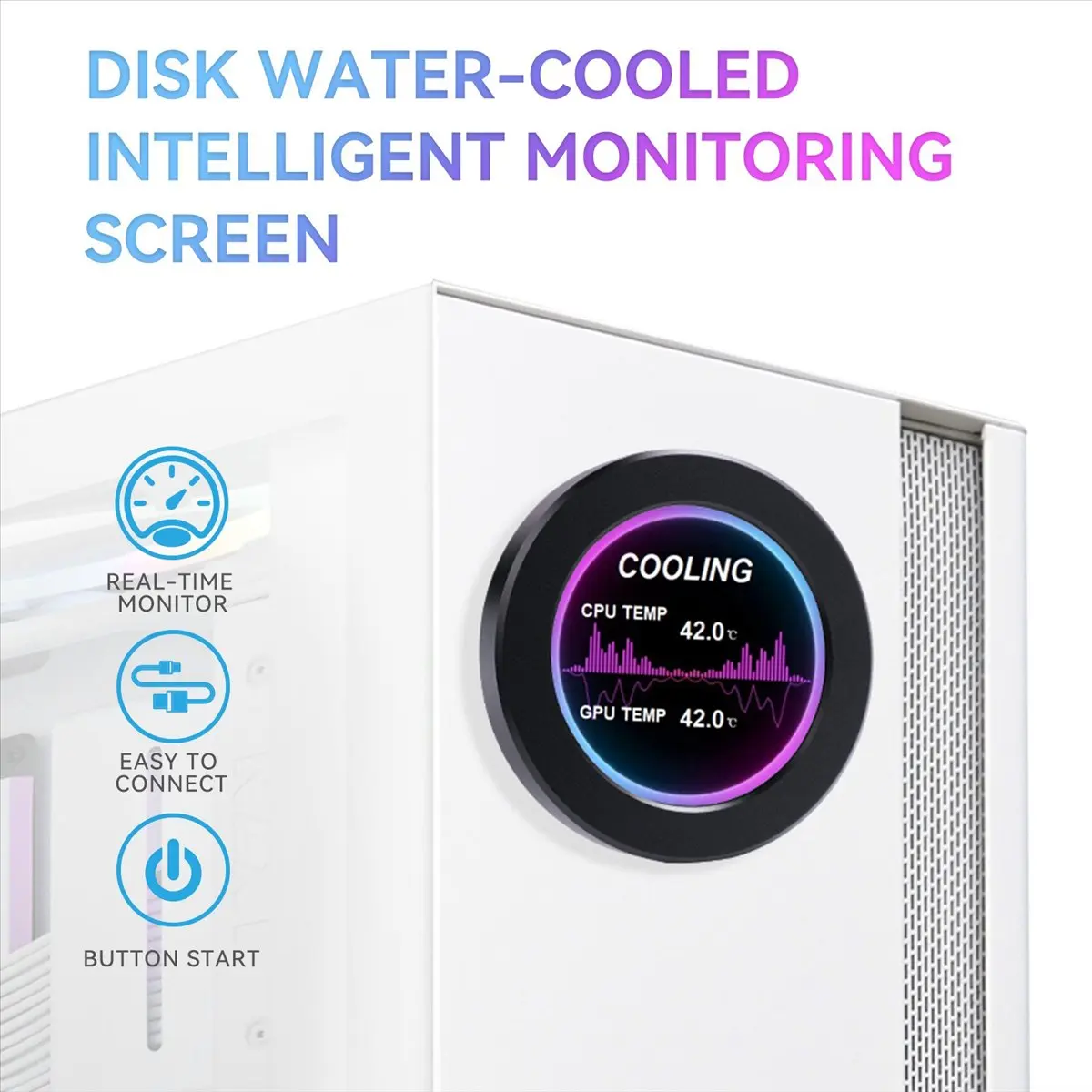 lucky 2.1 Inches Water-Cooled Secondary Screen Ips Round Screen Water-Cooled Chassis Built-in Screen Monitor Computer Status,A
lucky 2.1 Inches Water-Cooled Secondary Screen Ips Round Screen Water-Cooled Chassis Built-in Screen Monitor Computer Status,A
