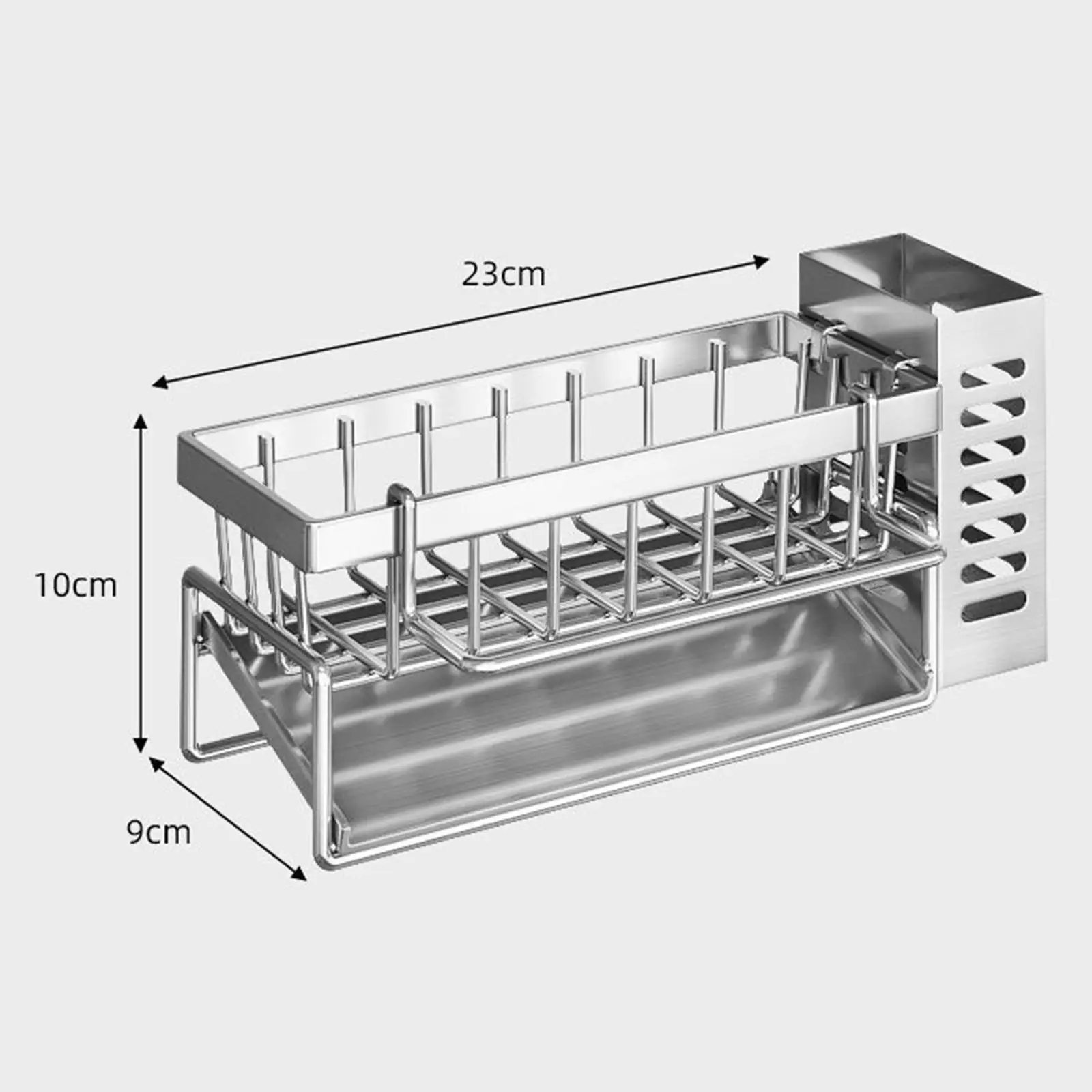 Multipurpose Stainless Steel Sink Organizer with Drain Rack and Kitchen Tool Holder for Cabinet and Countertop Organization
Multipurpose Stainless Steel Sink Organizer with Drain Rack and Kitchen Tool Holder for Cabinet and Countertop Organization