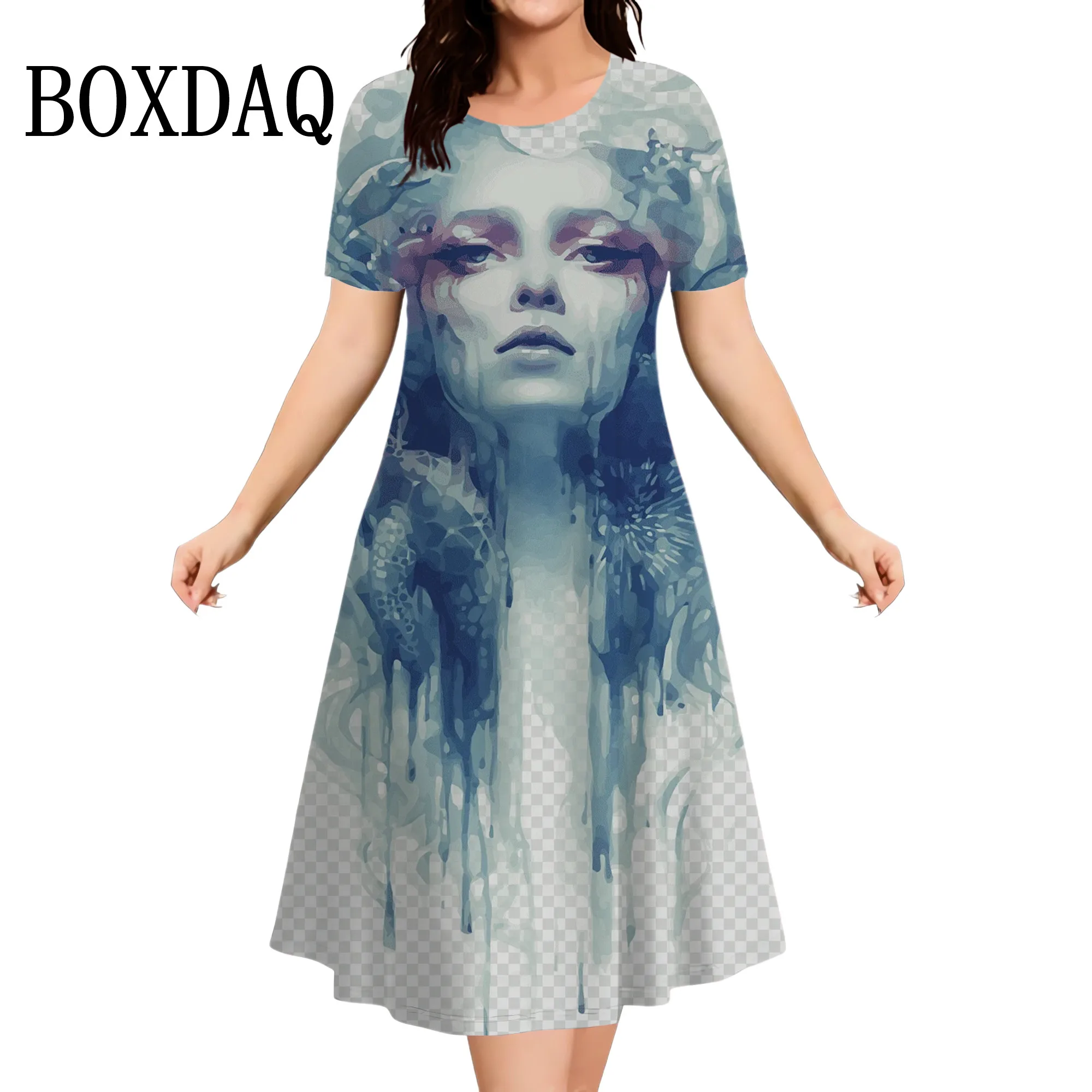 Tie Dye Painted Print Street Women Dresses Summer 2025 Fashion Plus Size Short Sleeve Loose Dress Casual O-Neck Pullover Dress
Tie Dye Painted Print Street Women Dresses Summer 2025 Fashion Plus Size Short Sleeve Loose Dress Casual O-Neck Pullover Dress