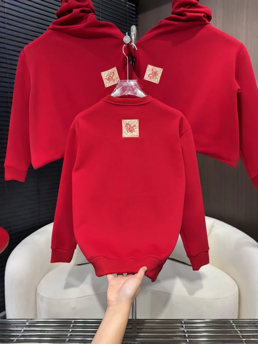 Faionable Men's Sweatirt National Trend Year Small Label Red Luy Year Chinese Sle Casual Long Sve round Ne
Faionable Men's Sweatirt National Trend Year Small Label Red Luy Year Chinese Sle Casual Long Sve round Ne
