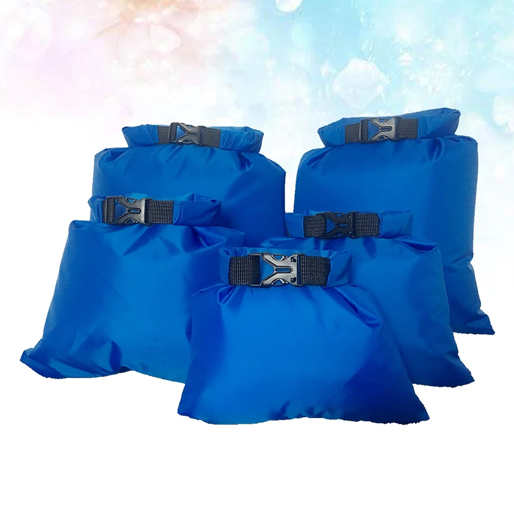 5 pcs Waterproof Dry Bag 1.5L 2.5L 3.5L 4.5L 6L Roll Top Closure Taped Seams For Camping Boating Kayaking Rafting Waterproof
5 pcs Waterproof Dry Bag 1.5L 2.5L 3.5L 4.5L 6L Roll Top Closure Taped Seams For Camping Boating Kayaking Rafting Waterproof
