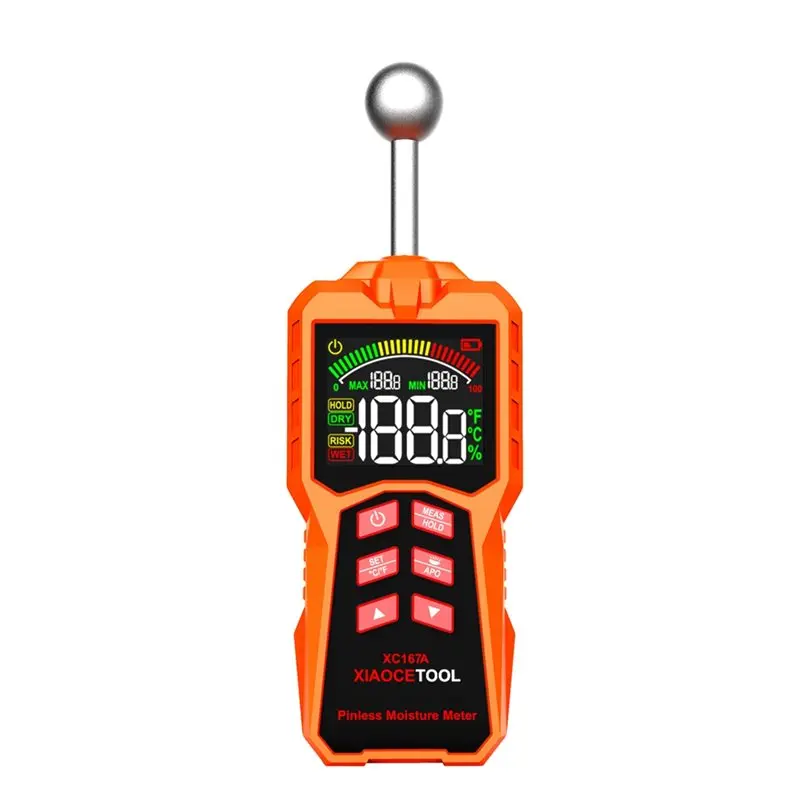 XIAOCETOOL XC167A Pinless Wood Moisture Meter Timber Damp Detector Leak Detection Tool For Wall/Floor Applications
XIAOCETOOL XC167A Pinless Wood Moisture Meter Timber Damp Detector Leak Detection Tool For Wall/Floor Applications
