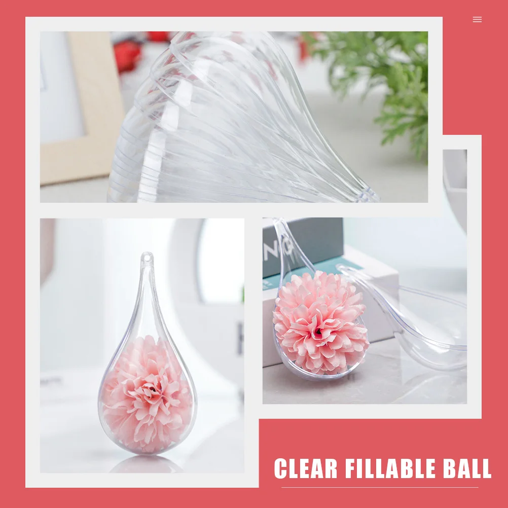 6pcs Water Drop Box Clear Fillable Ball Ornament Wedding Decoration Hanging DIY Plastic Party Favor Candy Box Birthday
6pcs Water Drop Box Clear Fillable Ball Ornament Wedding Decoration Hanging DIY Plastic Party Favor Candy Box Birthday