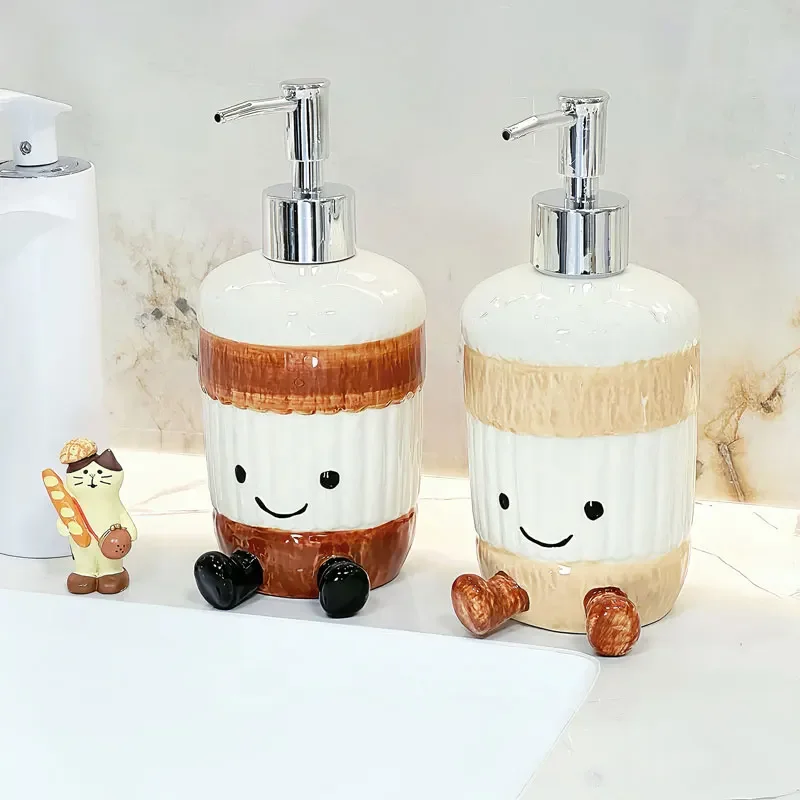 450ml Soap dispenser Cartoon coconut lotion bottle Creative hand washing liquid bath gel for household toilet Ceramic sub bottle
450ml Soap dispenser Cartoon coconut lotion bottle Creative hand washing liquid bath gel for household toilet Ceramic sub bottle