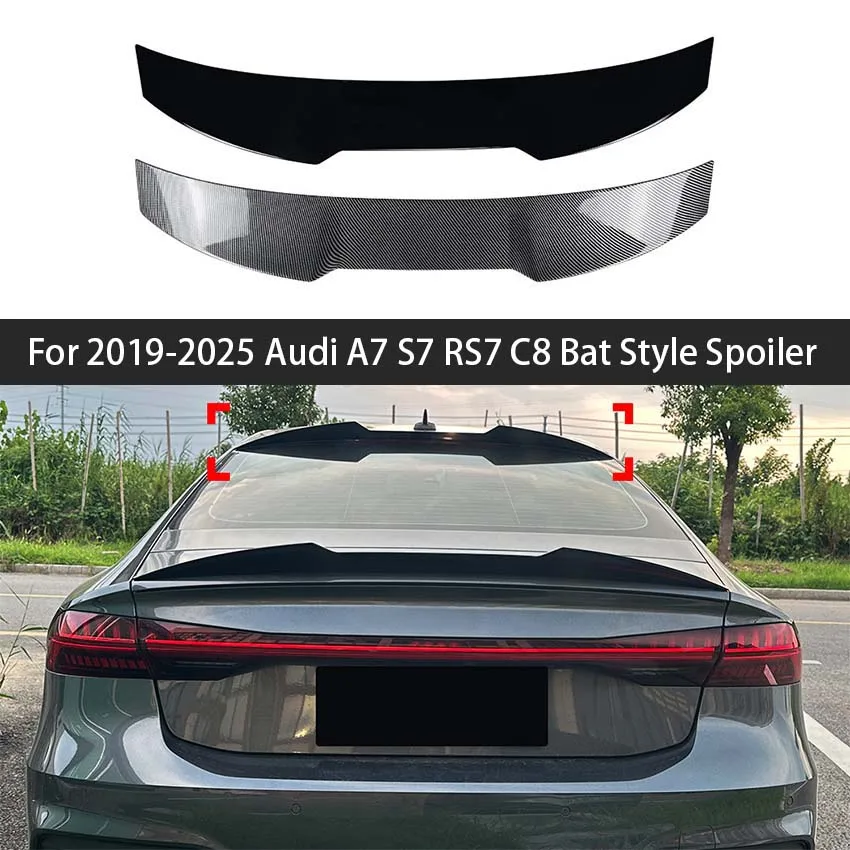 For Audi 2019-2025 A7 S7 RS7 C8 Bat Style Spoiler Carbon Printing Material Trunk Lid Decoration Kit Tail Spoiler Accessories
For Audi 2019-2025 A7 S7 RS7 C8 Bat Style Spoiler Carbon Printing Material Trunk Lid Decoration Kit Tail Spoiler Accessories