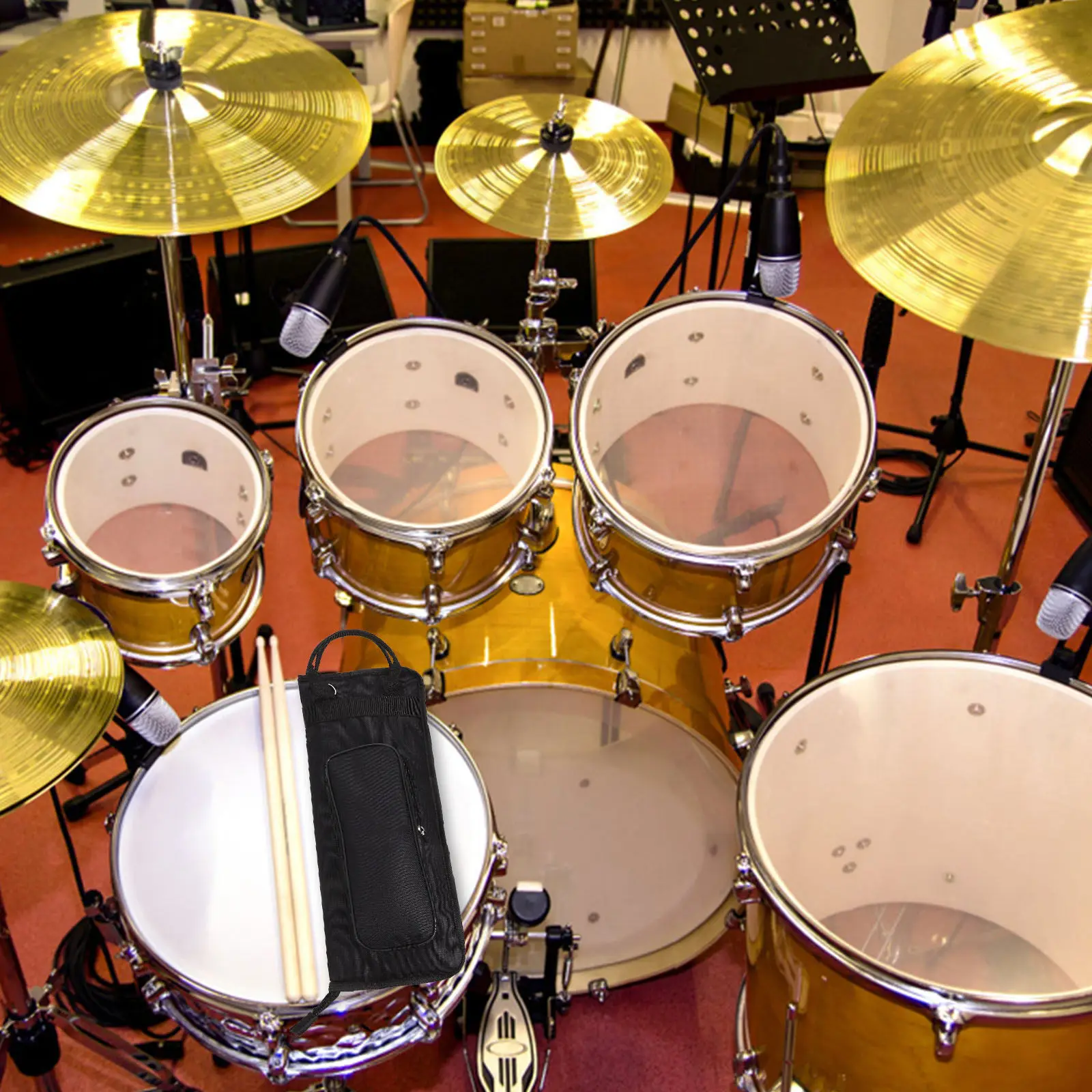 Сумка для барабанных палочек, портативный органайзер для барабанных принадлежностей, прочный универсальный чехол для хранения палочек, держатель для инструментов
Сумка для барабанных палочек, портативный органайзер для барабанных принадлежностей, прочный универсальный чехол для хранения палочек, держатель для инструментов