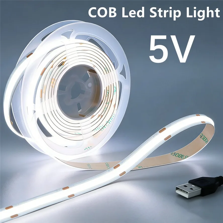 320LEDs/m DC5V COB LED Strip Light with USB power supply high-density flexible lighting 3000K/4000K/6000K indoor Light Strip
320LEDs/m DC5V COB LED Strip Light with USB power supply high-density flexible lighting 3000K/4000K/6000K indoor Light Strip