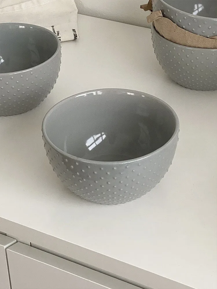 Large Capacity 700ml Soup Bowl with Polka Dot Design Gray Smoke Home Use Rice Bowl with Defects Ceramic Dishware Dining Set
Large Capacity 700ml Soup Bowl with Polka Dot Design Gray Smoke Home Use Rice Bowl with Defects Ceramic Dishware Dining Set