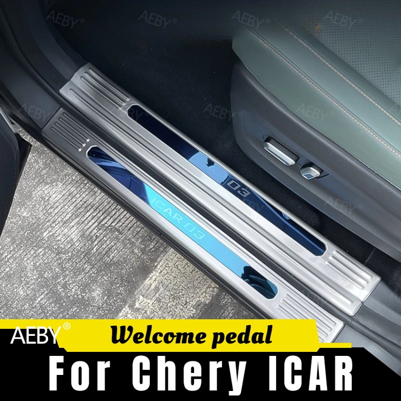 AEBY For Chery ICAR Door sill anti-scratch plate guard anti-scratch stainless steel,Door pedal protective cover,Accessories
AEBY For Chery ICAR Door sill anti-scratch plate guard anti-scratch stainless steel,Door pedal protective cover,Accessories