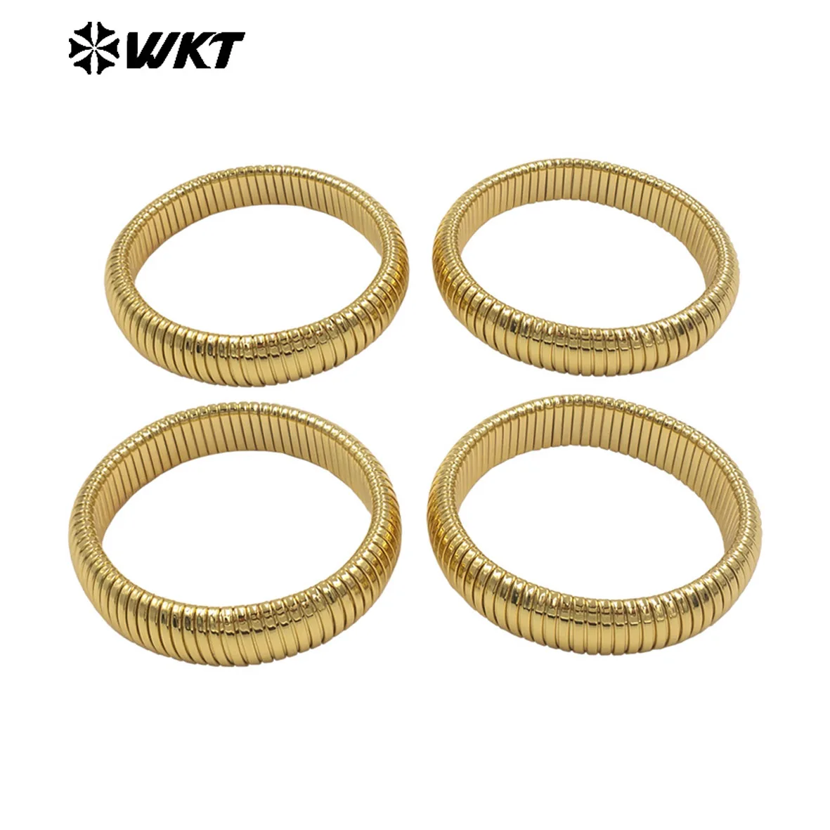 WT-B702 Good Quality Simple Design Gold Electroplated Yellow Brass Round Bangles For Ladies Daily All Match Jewelry Accessory
WT-B702 Good Quality Simple Design Gold Electroplated Yellow Brass Round Bangles For Ladies Daily All Match Jewelry Accessory