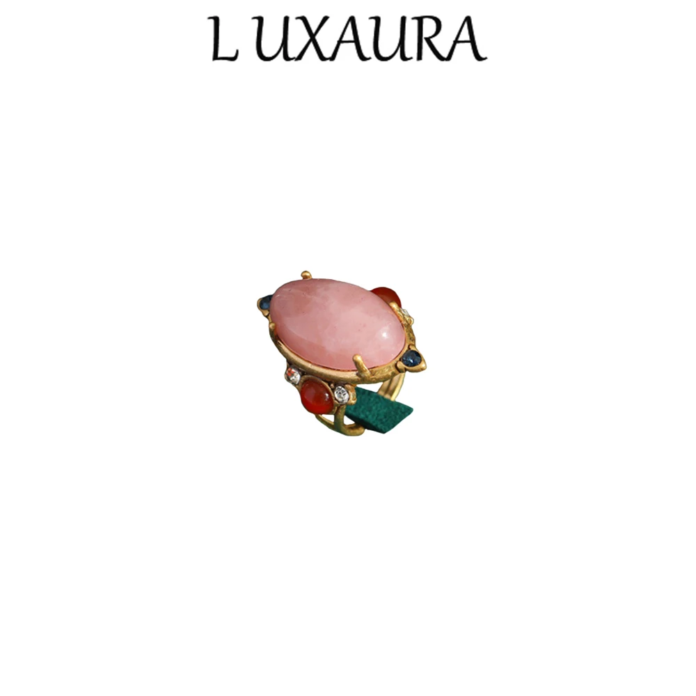 Vintage jewelry fashion Classic luxury temperament natural stone copper plated 18K gold jewelry with Bohemian women's gold ring
Vintage jewelry fashion Classic luxury temperament natural stone copper plated 18K gold jewelry with Bohemian women's gold ring