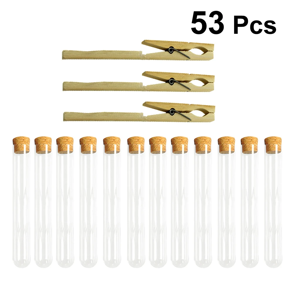 1 Set 15*100mm Hard Plastic Test Tube Cork Release Tube Sealed Tube Pin Tubes with Wooden Plugs and Clips
1 Set 15*100mm Hard Plastic Test Tube Cork Release Tube Sealed Tube Pin Tubes with Wooden Plugs and Clips