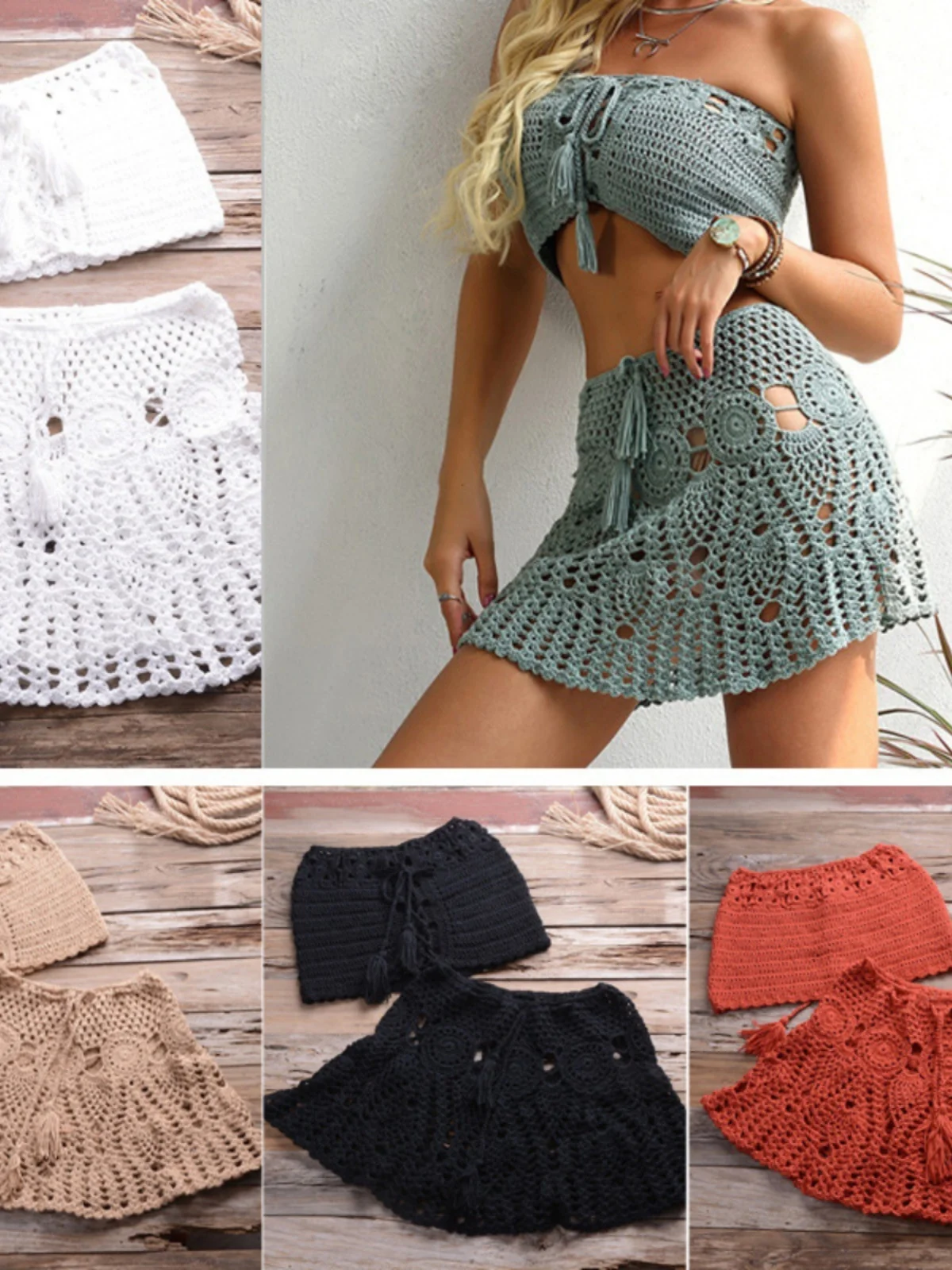 Hand Knitted Hollow out Bikini Women's Separate Swimsuit Sexy Fem Swimwear Tropica Love Brand No Steel Support Or Padding
Hand Knitted Hollow out Bikini Women's Separate Swimsuit Sexy Fem Swimwear Tropica Love Brand No Steel Support Or Padding