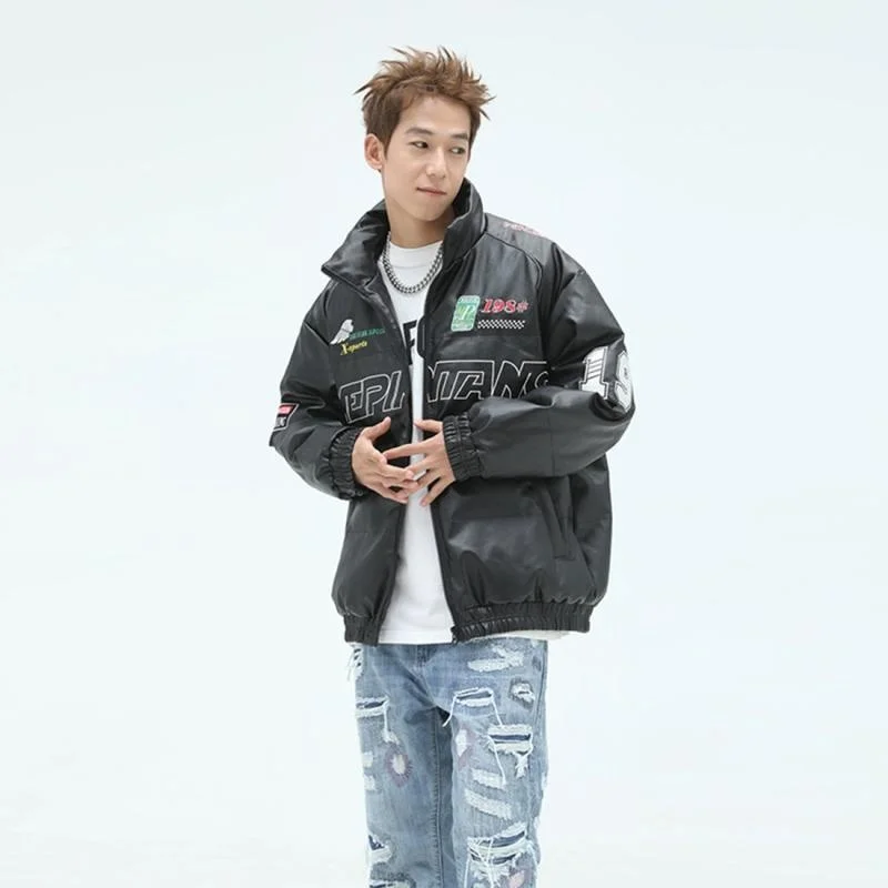 Men's PU Leather Motorcycle Jacket Windproof Waterproof Racing Coat Autumn Winter Streetwear Vintage Harley Style Outerwear 2025
Men's PU Leather Motorcycle Jacket Windproof Waterproof Racing Coat Autumn Winter Streetwear Vintage Harley Style Outerwear 2025