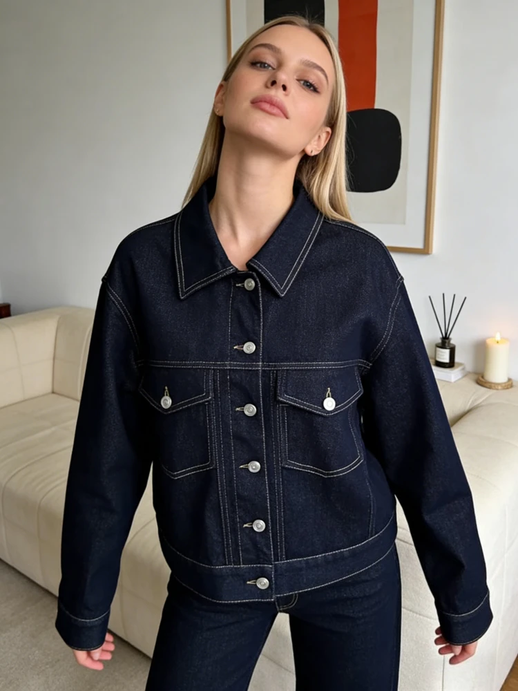 Джинсовое пальто, женские короткие куртки, однобортные, с отложным воротником и карманами, джинсы для мам, стираные Y2k, осень 2021, уличная одежда, верхняя одежда
Джинсовое пальто, женские короткие куртки, однобортные, с отложным воротником и карманами, джинсы для мам, стираные Y2k, осень 2021, уличная одежда, верхняя одежда