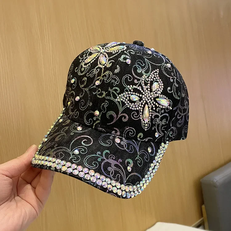 Women's Fashion Handmade Rhinestone Baseball Cap with Sun Hat Travel Breathable Sun Hat Outdoor Sun Rebound Cap
Women's Fashion Handmade Rhinestone Baseball Cap with Sun Hat Travel Breathable Sun Hat Outdoor Sun Rebound Cap