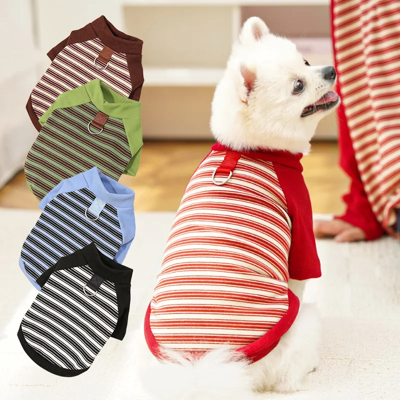 Striped Dog Clothes Pullover Hoodies With D-Ring Costume Clothing For Cats Dogs Tshirt 5-Colors Puppy Sweatshirt Hoodie Chiwawa
Striped Dog Clothes Pullover Hoodies With D-Ring Costume Clothing For Cats Dogs Tshirt 5-Colors Puppy Sweatshirt Hoodie Chiwawa