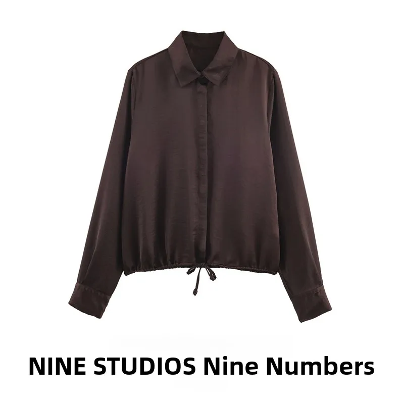 Ele Silk Satin Belted irt Women's Simple Sli Top Faion European Loose Fit Long Sve Polyester Fabric irt
Ele Silk Satin Belted irt Women's Simple Sli Top Faion European Loose Fit Long Sve Polyester Fabric irt