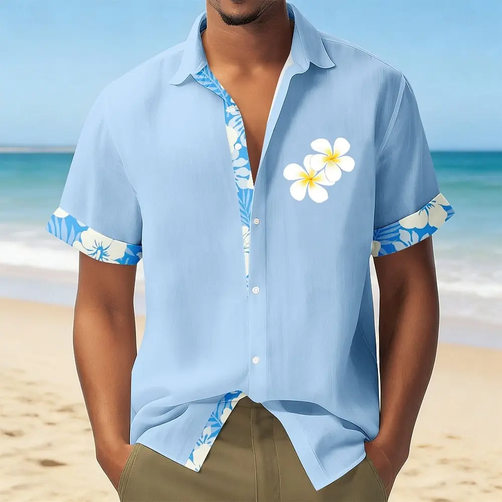 Men's Floral Tropical Hawaiian Shirt Button Up Aloha Short Sleeve Beach Wear Turndown 3D Print Shirt Blue Yellow
Men's Floral Tropical Hawaiian Shirt Button Up Aloha Short Sleeve Beach Wear Turndown 3D Print Shirt Blue Yellow