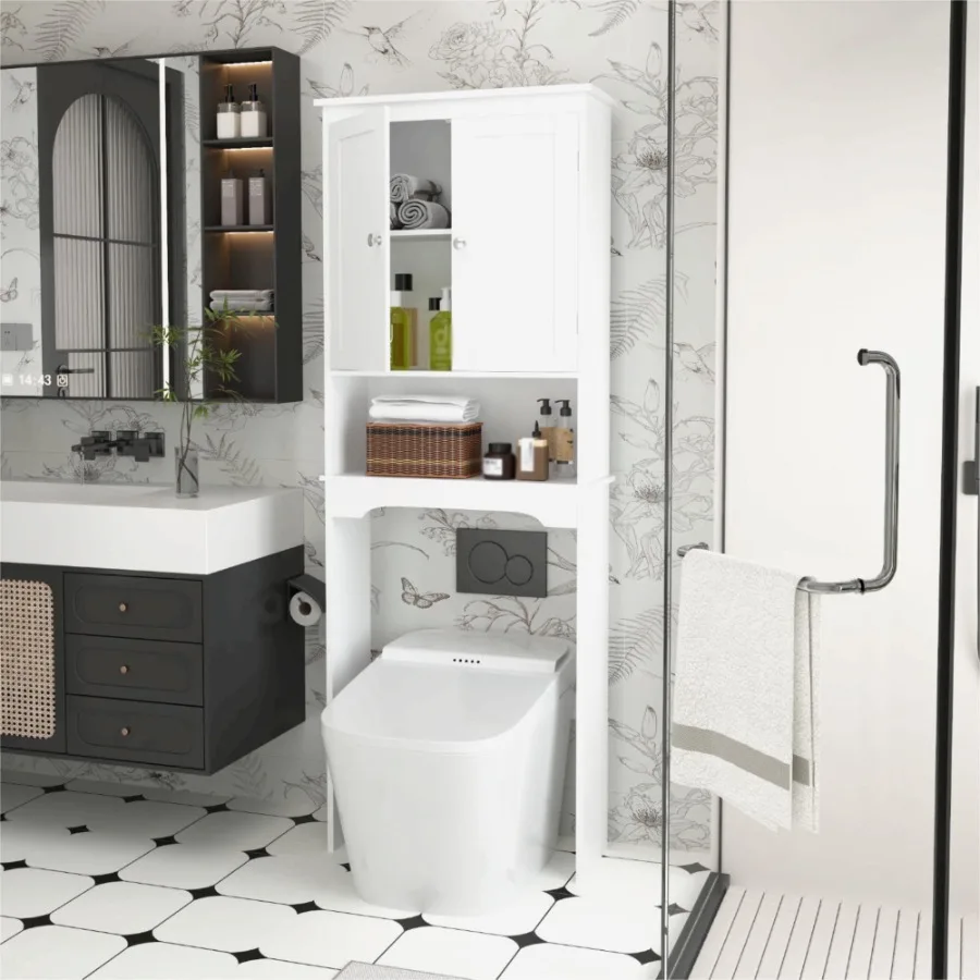 Over The Toilet Storage Cabinet Bathroom Shelf Over Toilet Bathroom Storage Cabinet Organizer White
Over The Toilet Storage Cabinet Bathroom Shelf Over Toilet Bathroom Storage Cabinet Organizer White