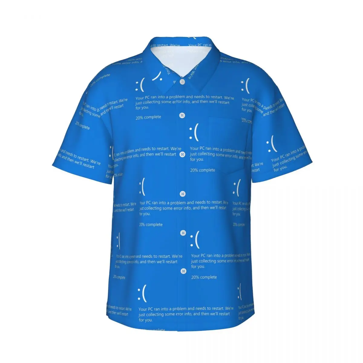 Blue Screen Of Death NEW Men's Shirts Hawaiian Short Sleeve Shirt Fashion Lapel Tops for Summer Beach
Blue Screen Of Death NEW Men's Shirts Hawaiian Short Sleeve Shirt Fashion Lapel Tops for Summer Beach