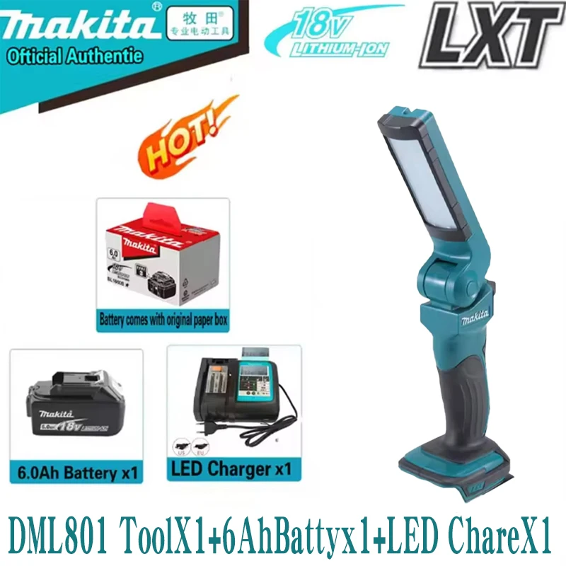 Makita DML801 LXT LED Flashlight 18V Lithium Electric Drill LED Flashlight Cordless Power Tools 240LM
Makita DML801 LXT LED Flashlight 18V Lithium Electric Drill LED Flashlight Cordless Power Tools 240LM