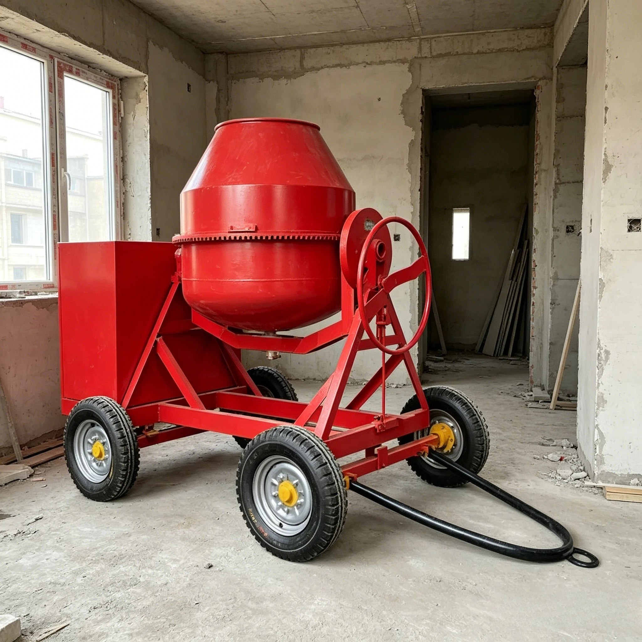 Customized 350L Concrete Mixing Drum Portable Diesel Concrete Mixer Mini Mobile Cement Mixing Drum for Construction Sites
Customized 350L Concrete Mixing Drum Portable Diesel Concrete Mixer Mini Mobile Cement Mixing Drum for Construction Sites