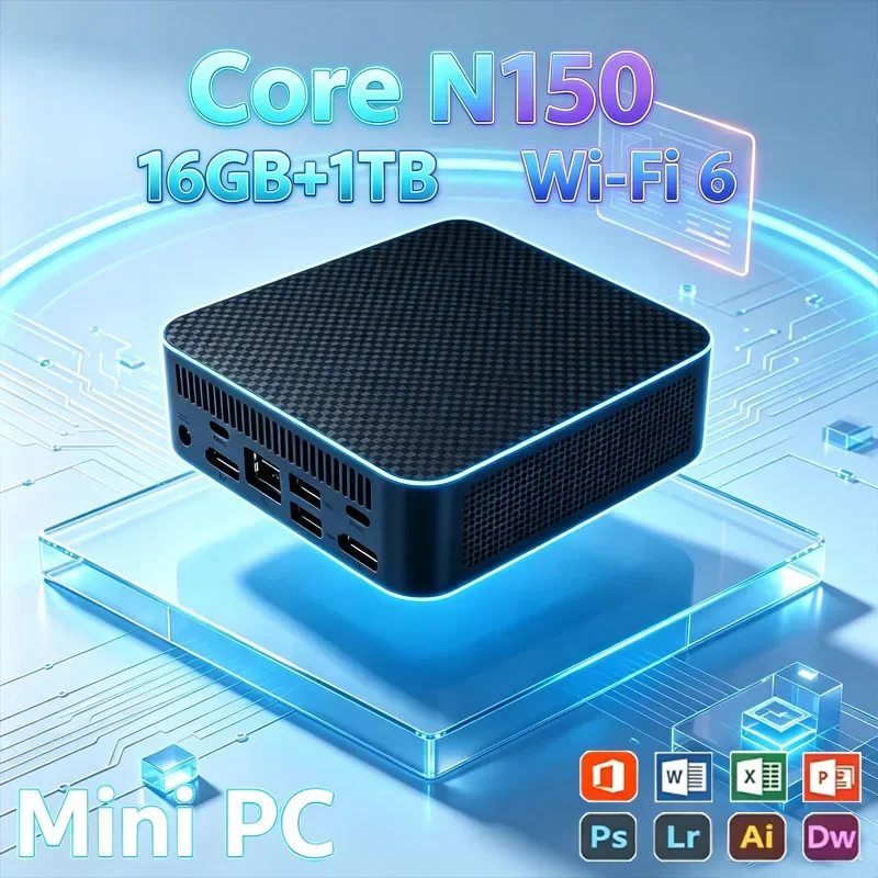 Compact Mini PC Computer Core N150 Multiple RAM SSD Options High Speed Storage 4K HD Gaming Office Desktop
Compact Mini PC Computer Core N150 Multiple RAM SSD Options High Speed Storage 4K HD Gaming Office Desktop