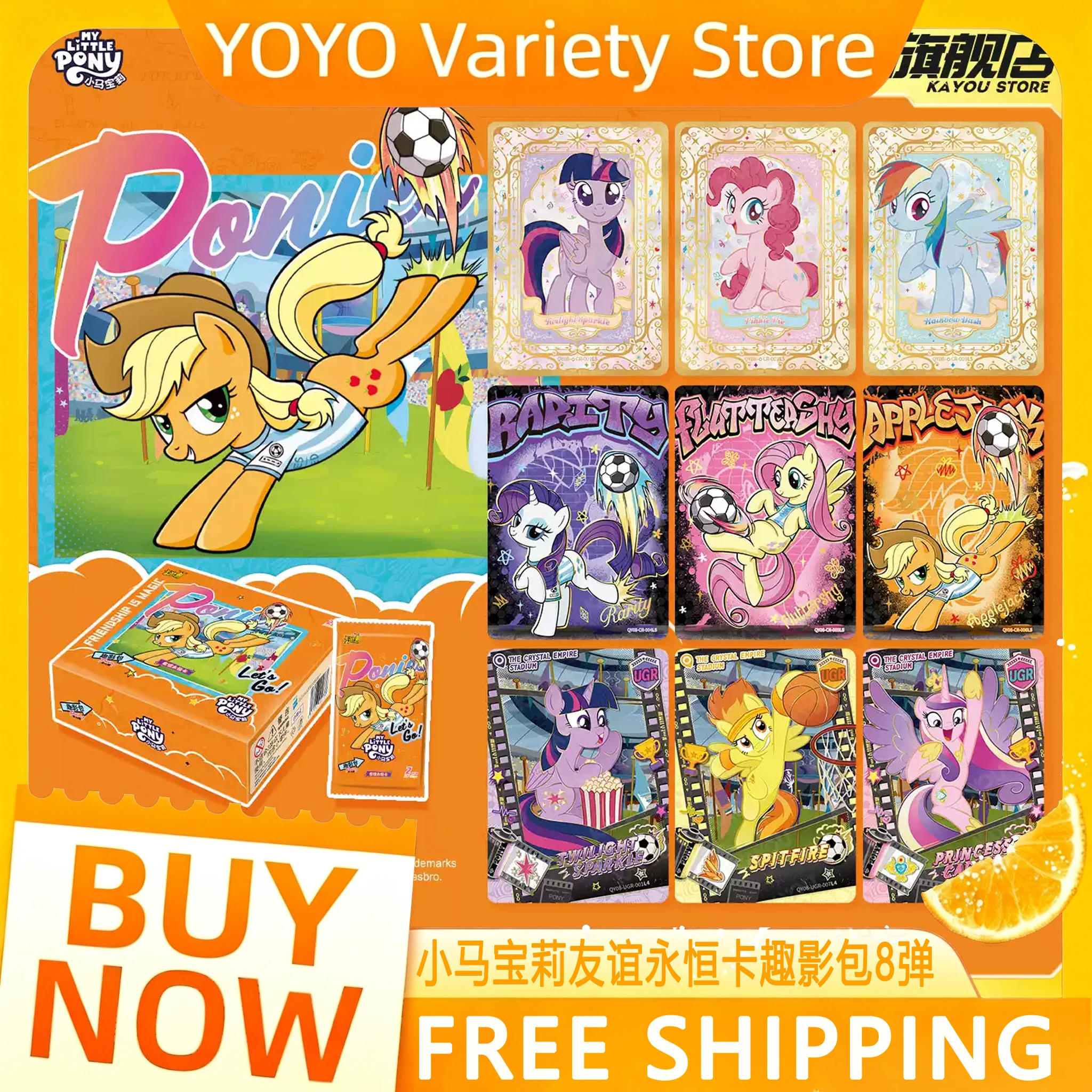 KAYOU My Little Pony Friendship Eternal Card Fun Shadow Pack Vol 8 Collectible Luminous Moon Trading Cards Anime Merch For Fans
KAYOU My Little Pony Friendship Eternal Card Fun Shadow Pack Vol 8 Collectible Luminous Moon Trading Cards Anime Merch For Fans