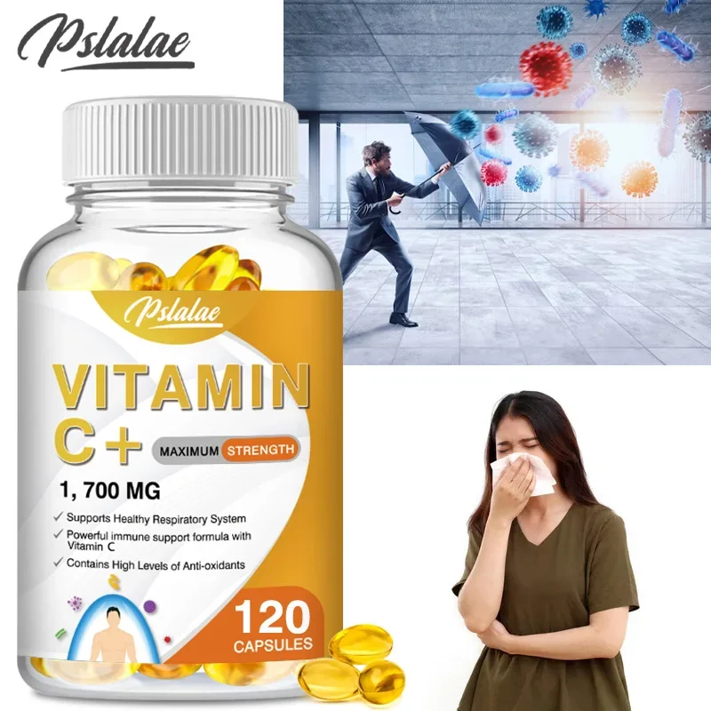 Vitamin C 1700 mg with Vitamin D3, Zinc, Elderberry, Ginger Root - Maximum Strength Support Non-GMO
Vitamin C 1700 mg with Vitamin D3, Zinc, Elderberry, Ginger Root - Maximum Strength Support Non-GMO